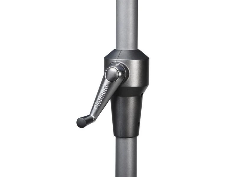 Platinum Parasol Riva Ø 3,0 Mtr. Licht Grijs 4 Platinum Parasol Riva Ø 3,0 Mtr. Licht Grijs - Afbeelding 4