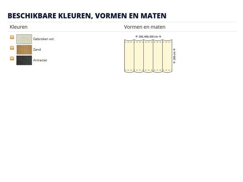 Nesling Coolfit Harmonica Schaduwdoek 2 Meter Breed 3 Meter Uitval 5 Nesling Coolfit Harmonica Schaduwdoek 2 Meter Breed 3 Meter Uitval - Afbeelding 5