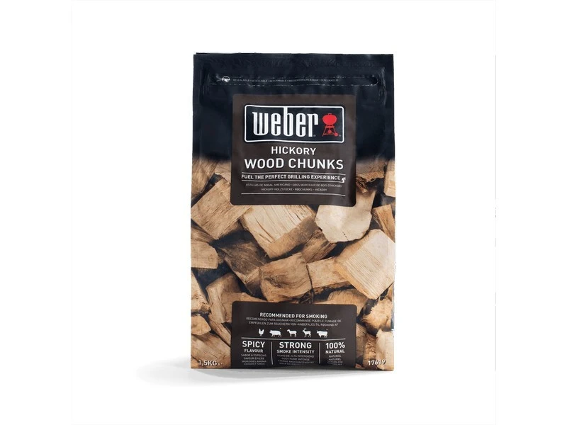 Weber Hickory Houtblokjes 1,5 Kilo 1 Weber Hickory Houtblokjes 1,5 Kilo