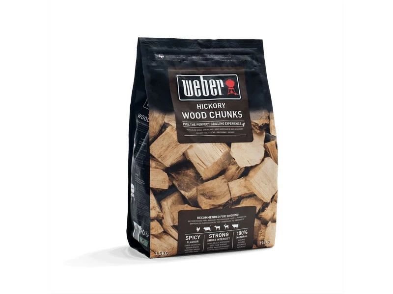 Weber Hickory Houtblokjes 1,5 Kilo 2 Weber Hickory Houtblokjes 1,5 Kilo - Afbeelding 2