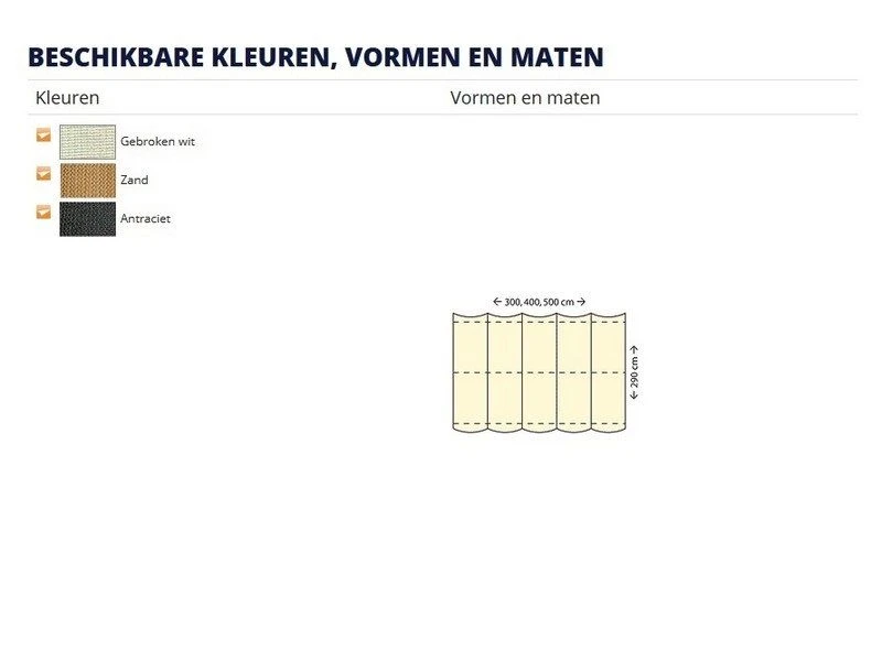Nesling Coolfit Harmonica Schaduwdoek 2.90 Meter Breed 3 Meter Uitval 4 Nesling Coolfit Harmonica Schaduwdoek 2.90 Meter Breed 3 Meter Uitval - Afbeelding 4