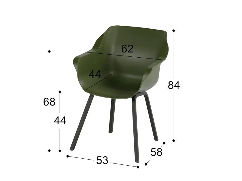Hartman Tuinstoel Sophie Element Moss 4 Hartman Tuinstoel Sophie Element Moss - Afbeelding 4