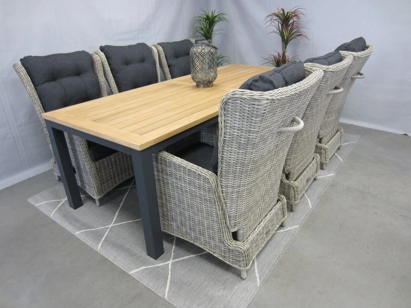 Te Velde Tuinmeubelen Tuinset Bombay Tuinstoel Met Palazzo Teak Tuintafel 2 Te Velde Tuinmeubelen Tuinset Bombay Tuinstoel Met Palazzo Teak Tuintafel - Afbeelding 2