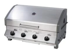 Cadac Inbouwbarbecue Meridian Built-in 4 Brander RVS