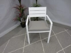 Te Velde Tuinmeubelen Barolo Aluminium Tuinstoel Wit