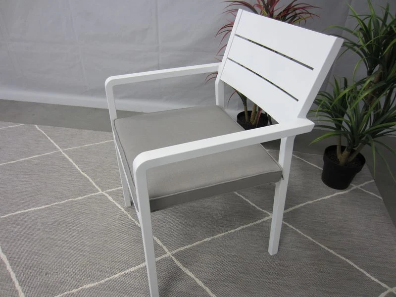 Te Velde Tuinmeubelen Barolo Aluminium Tuinstoel Wit 3 Te Velde Tuinmeubelen Barolo Aluminium Tuinstoel Wit - Afbeelding 3