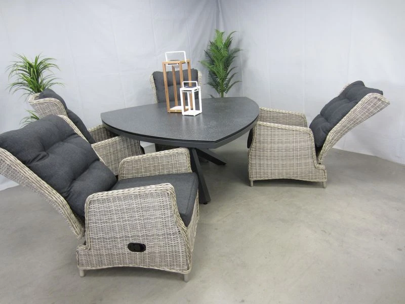 Te Velde Tuinmeubelen Tuinset Bombay Tuinstoel Met Mojito Driehoek Tuintafel 3 Te Velde Tuinmeubelen Tuinset Bombay Tuinstoel Met Mojito Driehoek Tuintafel - Afbeelding 3