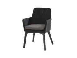4SeasonsOutdoor Dining Tuinstoel Lisboa Antraciet Met Alu Frame