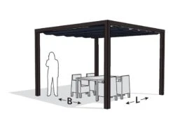 Nesling Aluminium Pergola Optiva Coolfit 319 X 419 Antraciet
