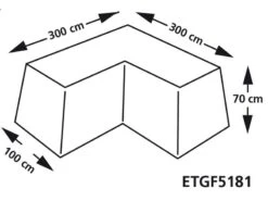 Eurotrail Hoes Voor Lounge Bank L 300 - 300 -Tuin- En Buitenwinkels 40 2 eurotrail hoes voor lounge bank l 300x300 etgf5181