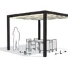 Nesling Aluminium Pergola Optiva Coolfit 319 X 419 Gebroken Wit