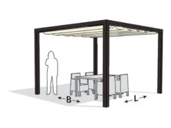 Nesling Aluminium Pergola Optiva Coolfit 319 X 419 Gebroken Wit