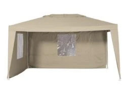 Tuin- En Buitenwinkels -Tuin- En Buitenwinkels 6 1 zijwanden set esprit amanda paviljoen 3x4 ecru 04348