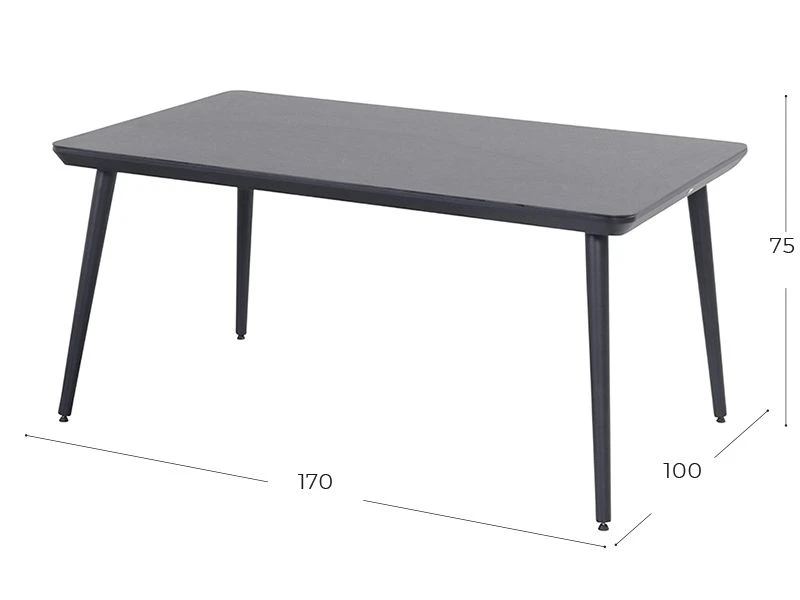 Hartman Sophie Studio Hpl Tuintafel 170 X 100 Zwart 2 Hartman Sophie Studio Hpl Tuintafel 170 X 100 Zwart - Afbeelding 2